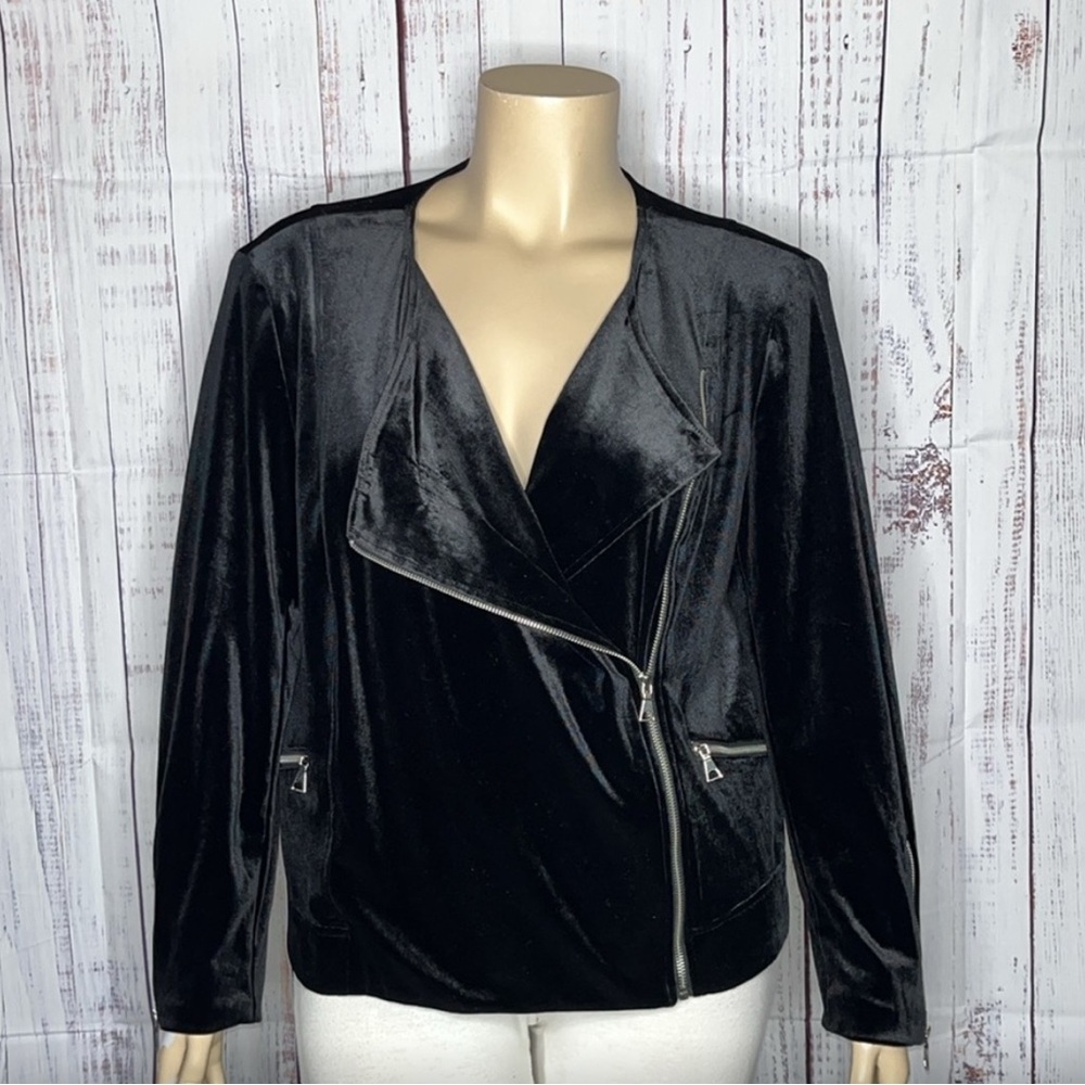 🖤 Lane Bryant Velvet Moto Jacket  🖤